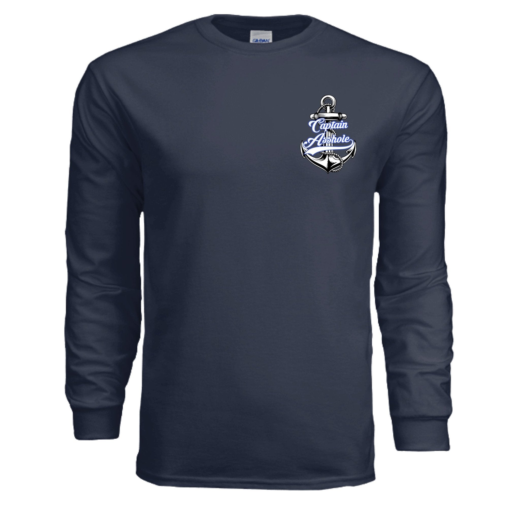 Captain Asshole LS Tee blue logo FDR - new - Captain Asshole