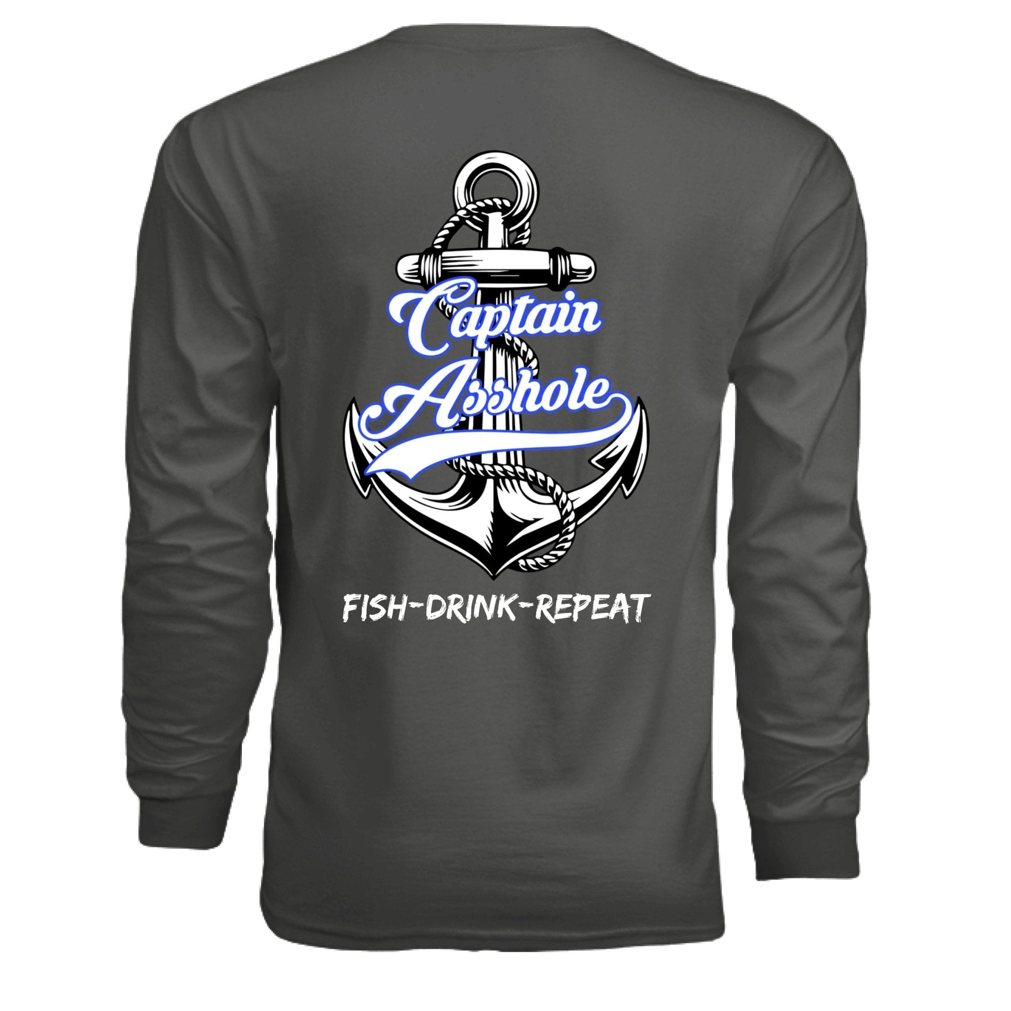 Captain Asshole LS Tee blue logo FDR - new - Captain Asshole