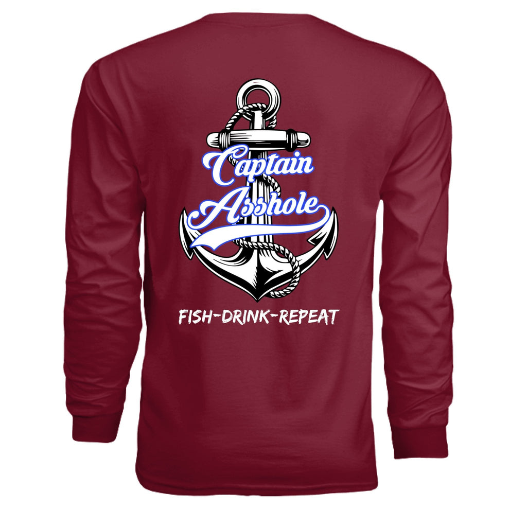 Captain Asshole LS Tee blue logo FDR - new - Captain Asshole