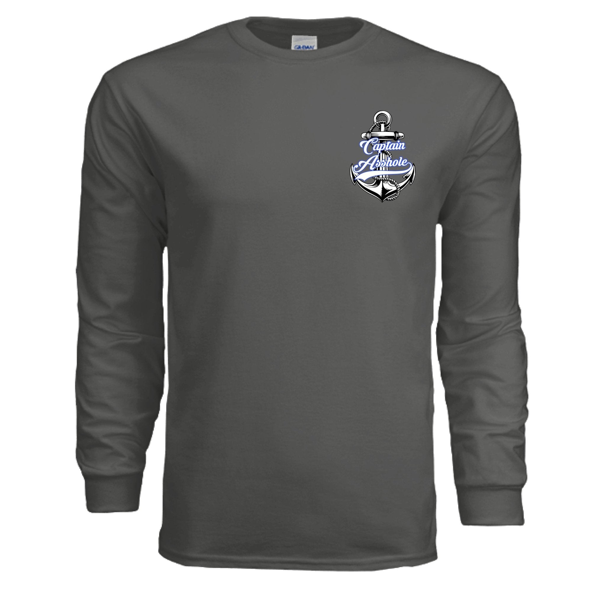 Captain Asshole LS Tee blue logo FDR - new - Captain Asshole