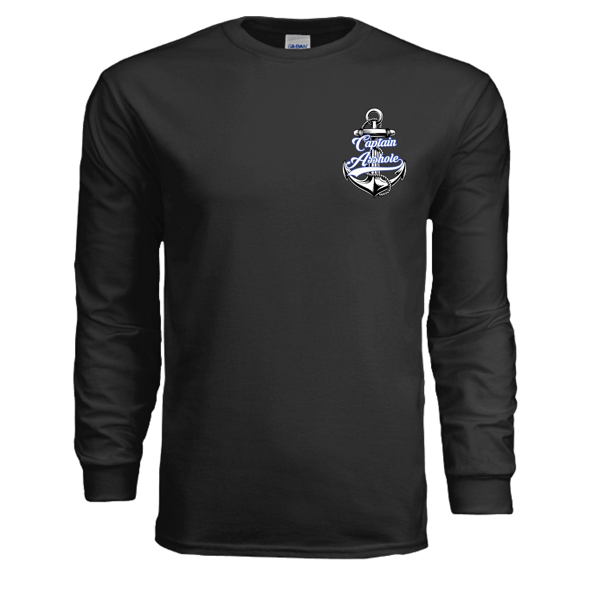 Captain Asshole LS Tee blue logo FDR - new - Captain Asshole