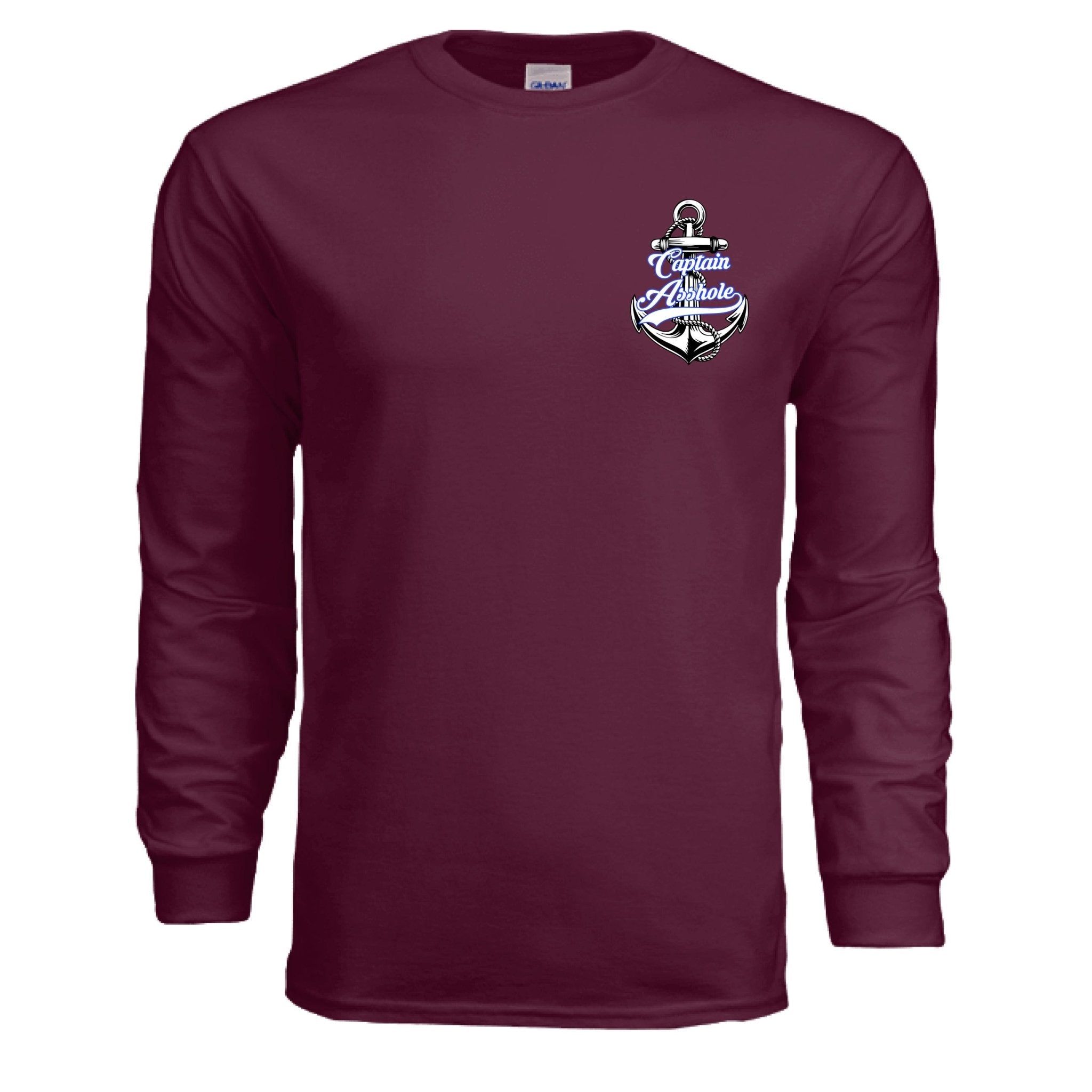 Captain Asshole LS Tee blue logo FDR - new - Captain Asshole