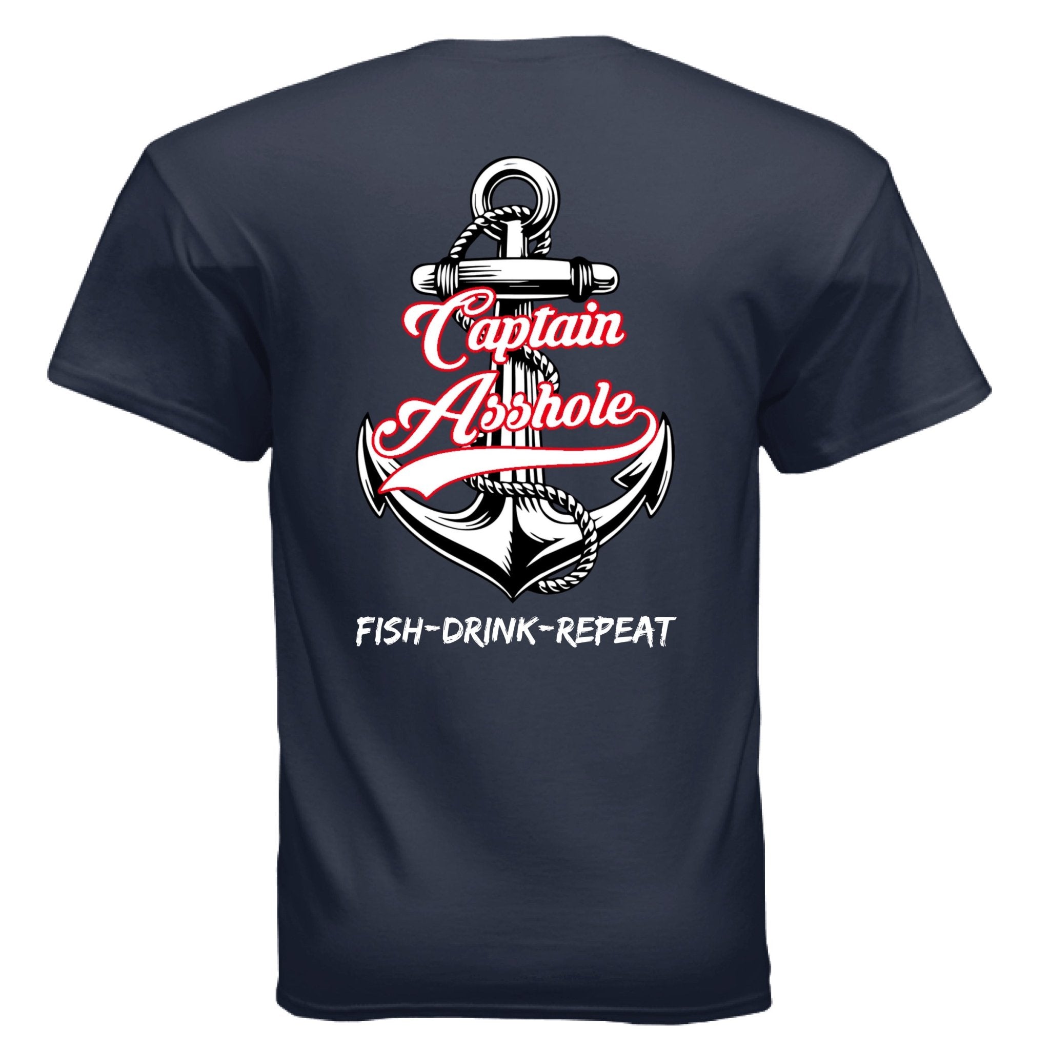 Captain Asshole Tee red logo FDR - new - Captain Asshole