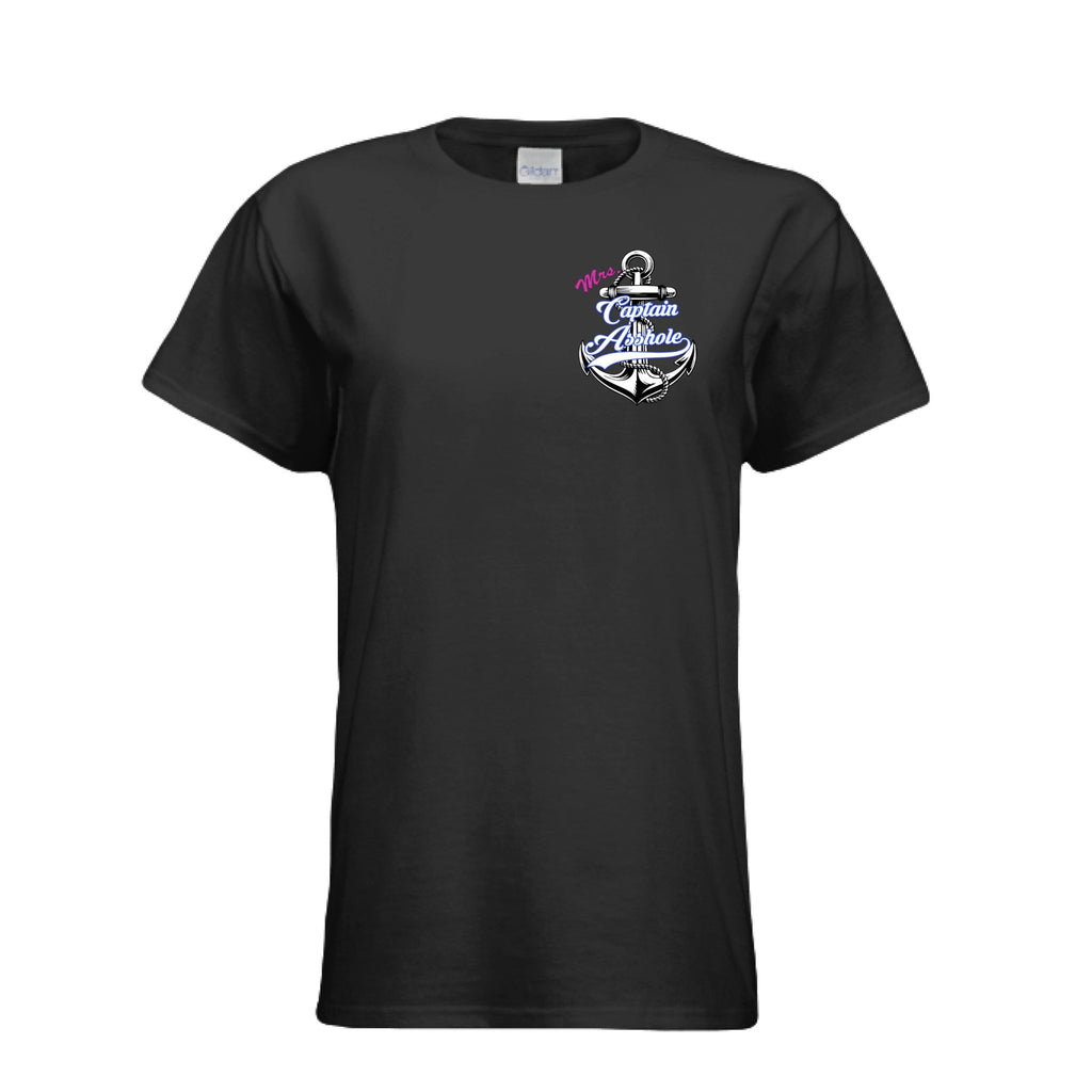 Mrs Captain Asshole Ladies Tee - New - Captain Asshole