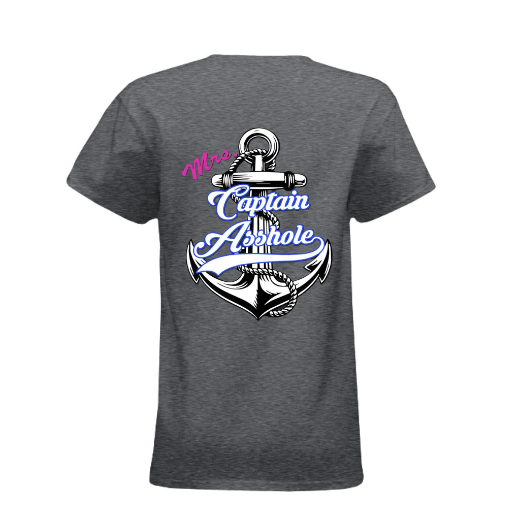 Mrs Captain Asshole Ladies Tee - New - Captain Asshole