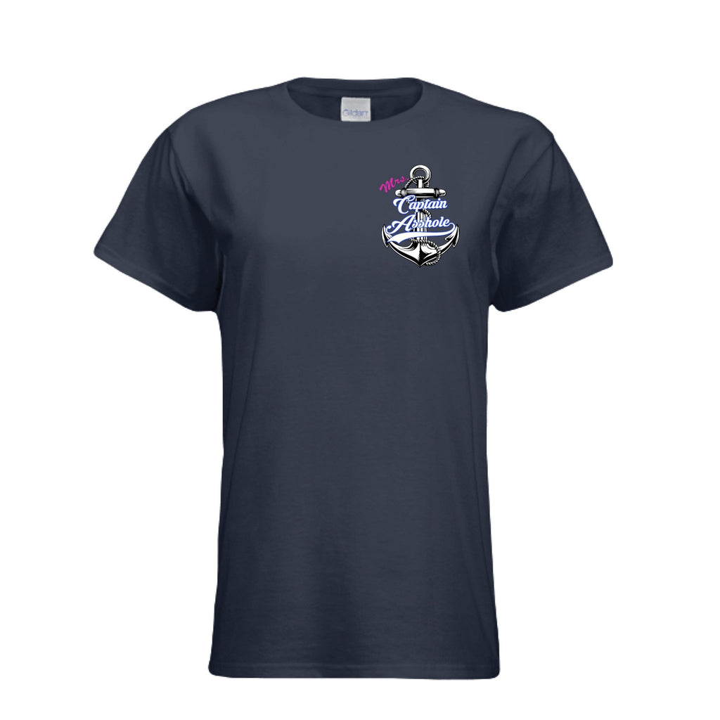 Mrs Captain Asshole Ladies Tee - New - Captain Asshole