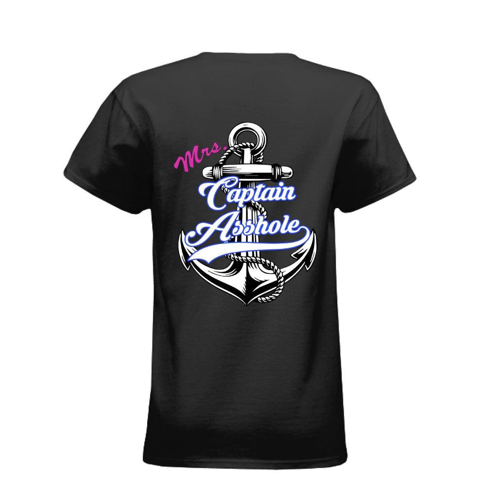 Mrs Captain Asshole Ladies Tee - New - Captain Asshole