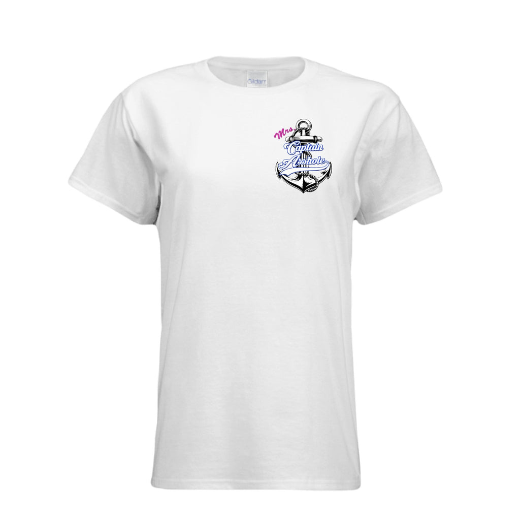 Mrs Captain Asshole Ladies Tee - New - Captain Asshole
