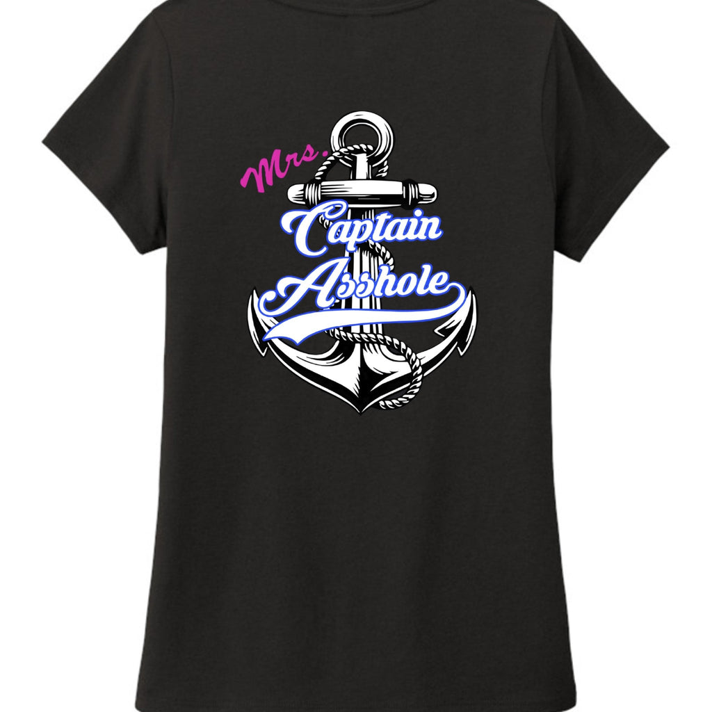 Mrs. Captain Asshole Ladies V - Neck - new - Captain Asshole