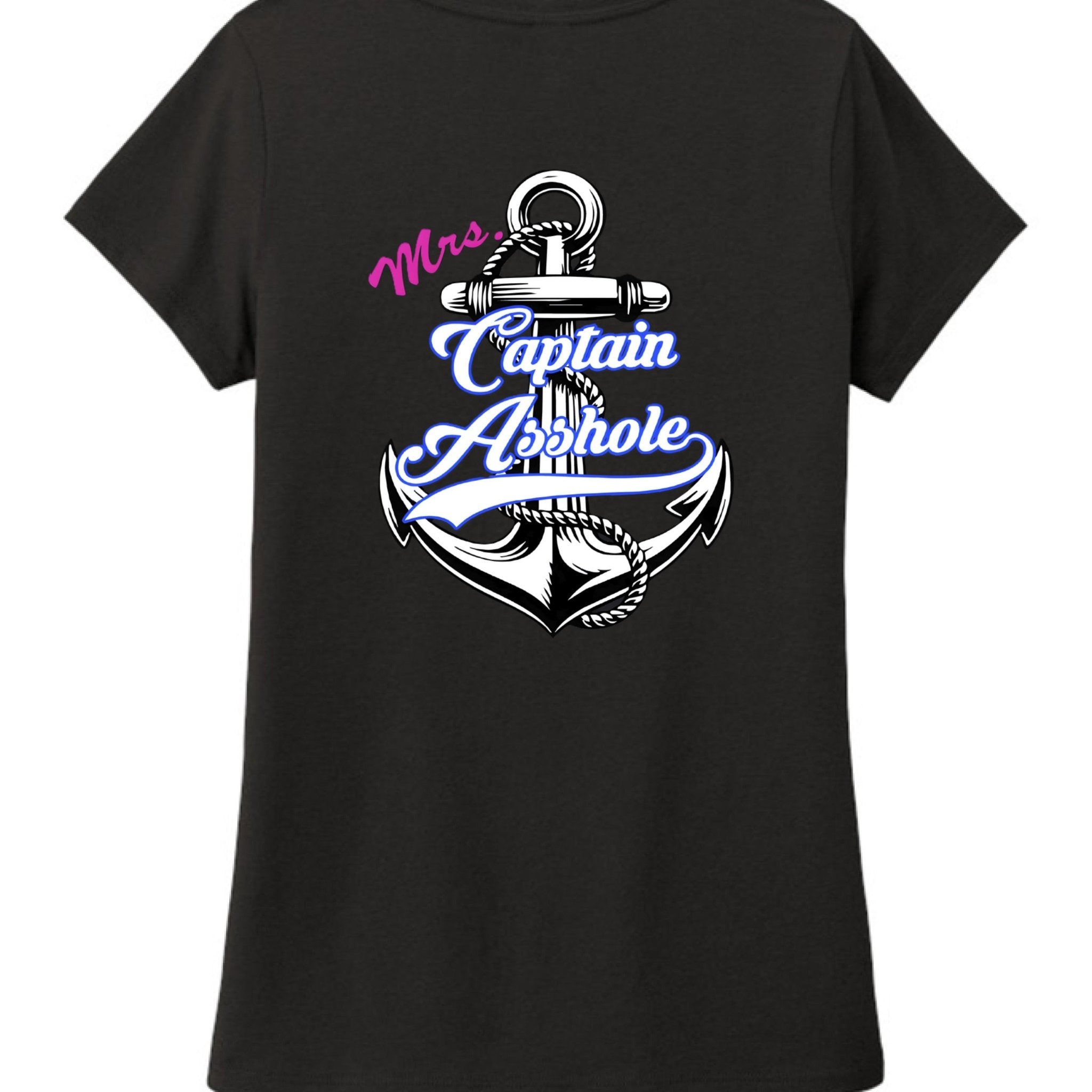 Mrs. Captain Asshole Ladies V - Neck - new - Captain Asshole