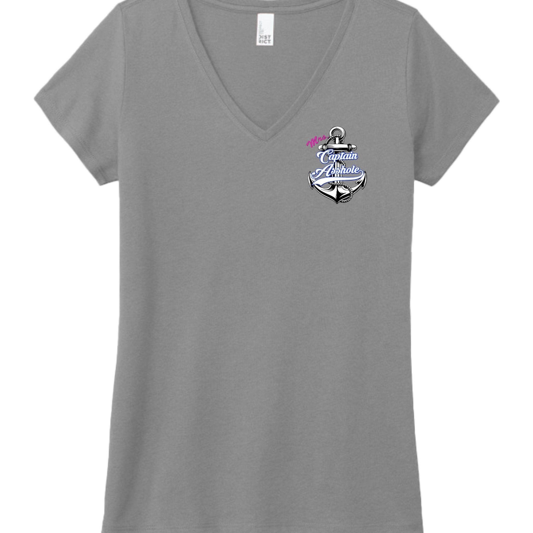 Mrs. Captain Asshole Ladies V - Neck - new - Captain Asshole