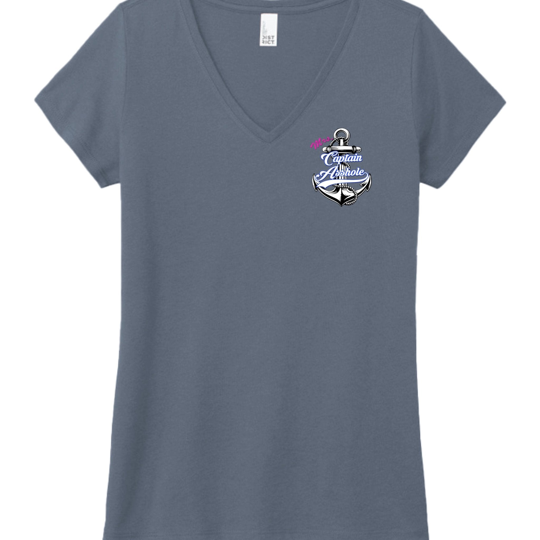 Mrs. Captain Asshole Ladies V - Neck - new - Captain Asshole
