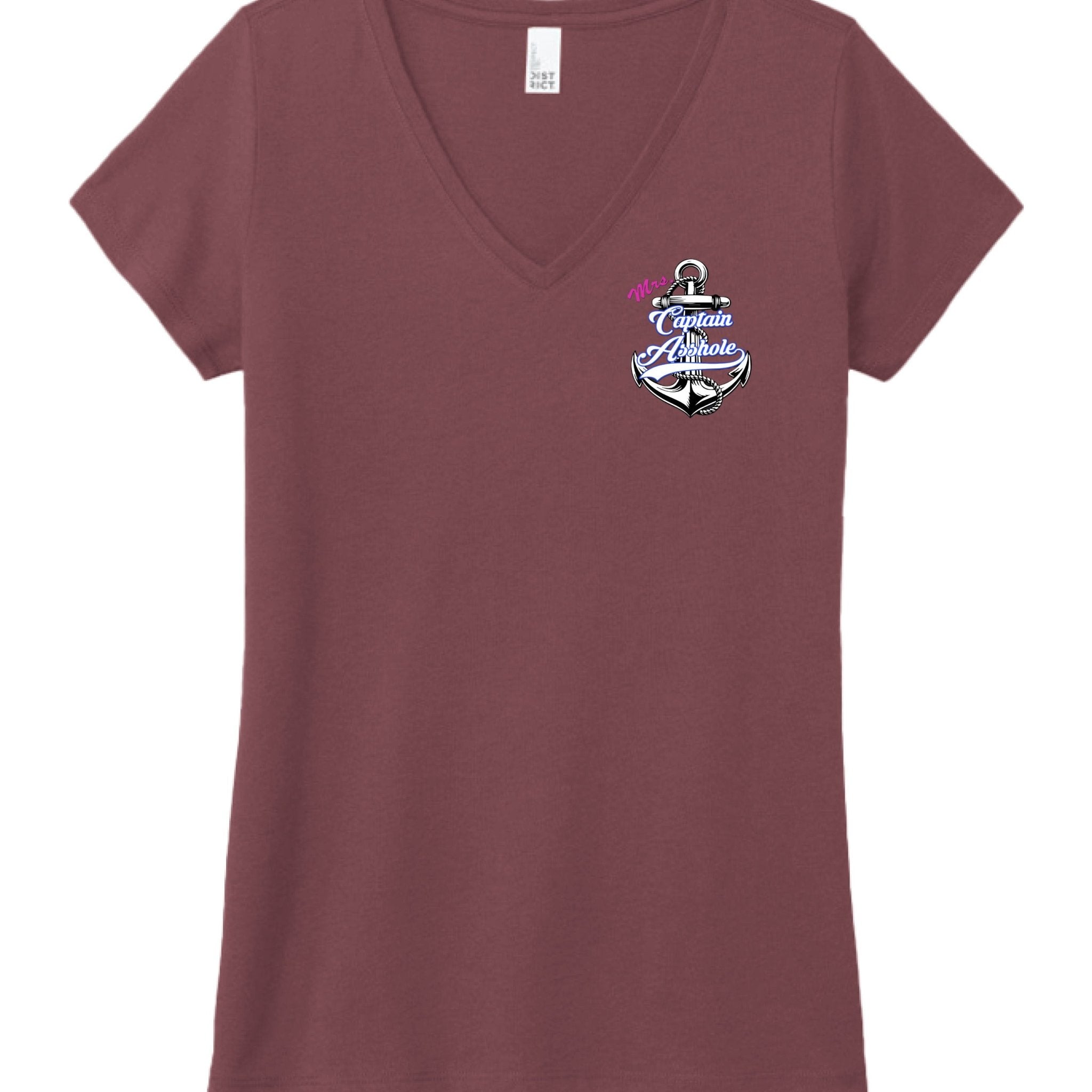 Mrs. Captain Asshole Ladies V - Neck - new - Captain Asshole