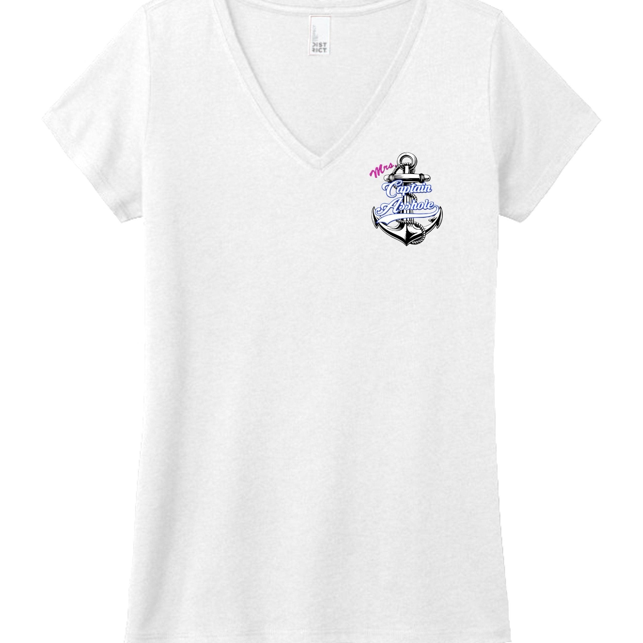 Mrs. Captain Asshole Ladies V - Neck - new - Captain Asshole
