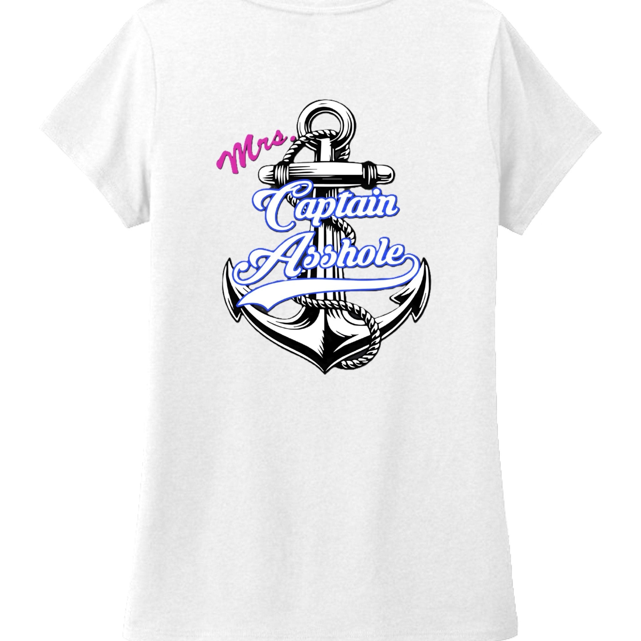 Mrs. Captain Asshole Ladies V - Neck - new - Captain Asshole