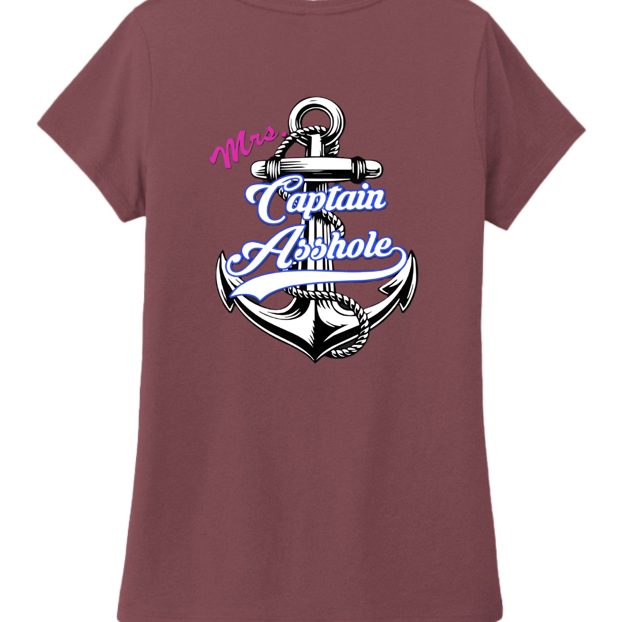 Mrs. Captain Asshole Ladies V - Neck - new - Captain Asshole